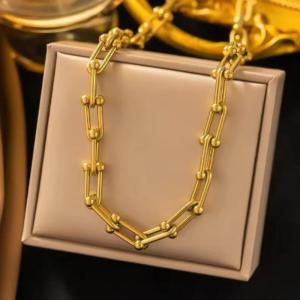 LYM Stainless Steel U-Shaped Horseshoe Bracelet Punk Non-Fading Link Chain Adjustable Bracelet For Woman Girl Jewelry Party Gift