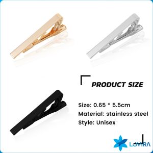 LoviRa Stainless steel unique tie strap clip formal occasion tie accessories silver gold black