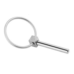 1/2Pcs Trailer Lock Pin Stainless Steel Round Safety Pin Fasteners Heavy Duty Tractor Linch Pin Clip Easy to Install