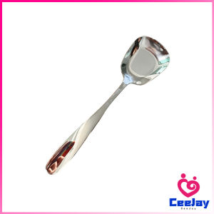 CeeJay ช้อนสแตนเลส ที่ตักไอศครีมสีเงิน ตักข้าว ขนม หรือใช้แบ่งอาหาร Stainless steel spoon