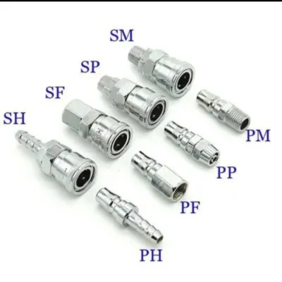 Quick Coupler Plug Sambung Selang Kompresor Kopler 1/4 Inch - Pilih