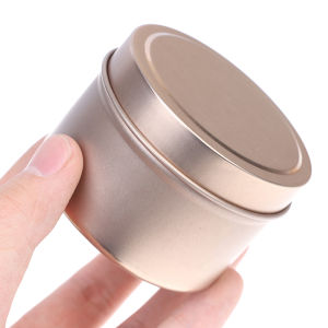 Fantic ขวดโหลใส่เทียนทรงกลมขนาด4ออนซ์กระป๋องอลูมิเนียมพร้อมฝาปิดภาชนะจัดเก็บตัวอย่างเครื่องสำอางแบบทำมือ