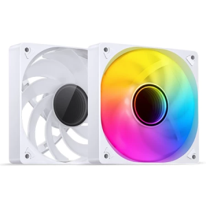 พัดลมARGB ขาวดำ 2ทิศทาง +แจ็คพ่วง Jonsbo Fan 120mm PWM Black White SL120 B W R 12CM