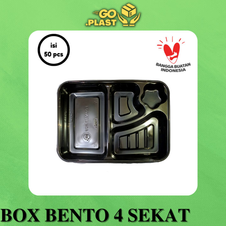 MIKA BENTO SEKAT 4 TPP BOX BENTO PET / BENTO BOX MIKA SEKAT 4 / BOX ...