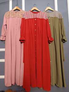 gamis brukat wanita dewasa terbaru 2025 shabila syakila mempesona cantik sekali alesyana jumbo masuk