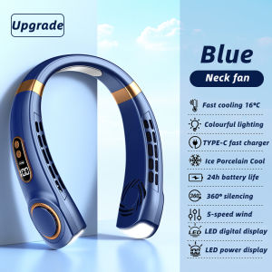 Portable Hanging Neck Fan Hands Usb Rejected Digital Display Leafless Fan Portable Outdoor Summer kipas Leher