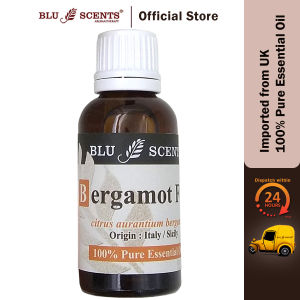 Blu Scents Bergamot FCF Pure Essential Oil - Uplifts Mood Eases Stress & Depression