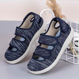 RUCHI รองเท้าแตะโรคเบาหวานผู้หญิงผู้ชายปรับได้รองเท้ากว้างพิเศษเท้าบวมเบาหวานอาการบวมน้ำรองเท้าผู้สูงอายุในร่มกลางแจ้ง