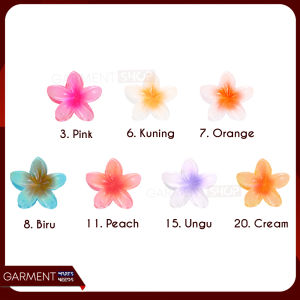 Jepit Rambut Fashion Summer Bunga Tropical Balinese Warna Gradasi Cantik Bahan Tebal Premium