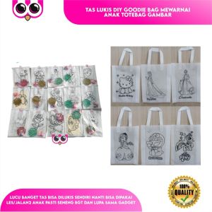 TAS LUKIS DIY GOODIE BAG MEWARNAI ANAK TOTEBAG GAMBAR