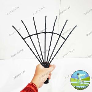 คราด มือเสือ คราดพร้อมด้าม คราดเหล็ก คราดมือเสือ คราดด้ามเหล็ก คราดโกยหญ้า คราดโกยใบไม้ มือกวาดหญ้า คราดใบไม้