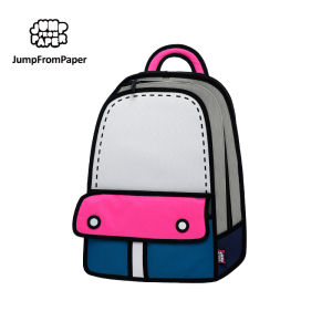 JumpFromPaper JFP086 Adventure Pink Backpack 2D Cartoon Bag冒险包双肩包书包
