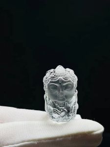 Natural crystal Tara Kwan-yin pendant(天然水晶度母观音吊坠)