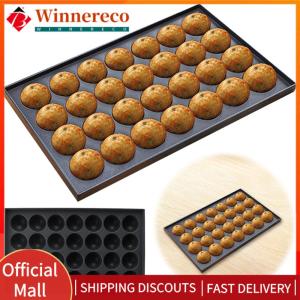 【winnereco】Octopus Meatball Plate Nonstick Aluminum Takoyaki Pan Octopus Meatball Grill Pan Meatball Sheet Pan Cooking Baking Tools
