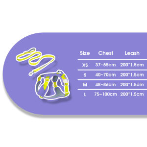 HamshMoc Dog Harness Leash Set H Design Reflective Control Multi Way Walking For 40kg Dogs