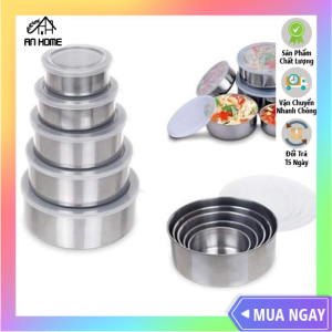[SIÊU RẺ] Bộ Thố Lạnh Inox 5 Món ANHOME  Bộ 5 Hộp Đựng Thực Phẩm Inox Có Nắp Đậy Cao Cấp - Lazada