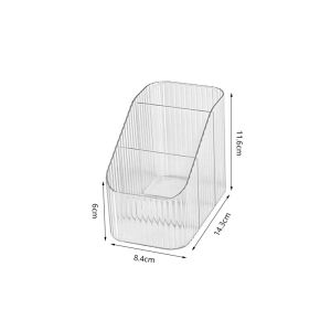 Makeup Organizer Storage Box 3 Grid/4 Grid Transparent  Acrylic Compartment Container Nordic Style Home Supplies