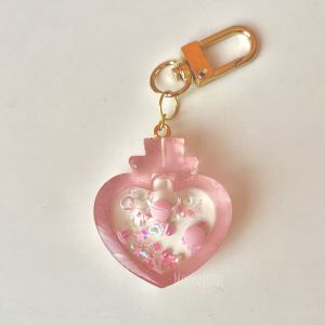 [PRE ORDER] ♡ 𝕄𝕥 🎀Bubbly Pink Perfume Aesthetic Ins Shaker Keychain Water Shaker🎀流沙粉色香水瓶滴胶