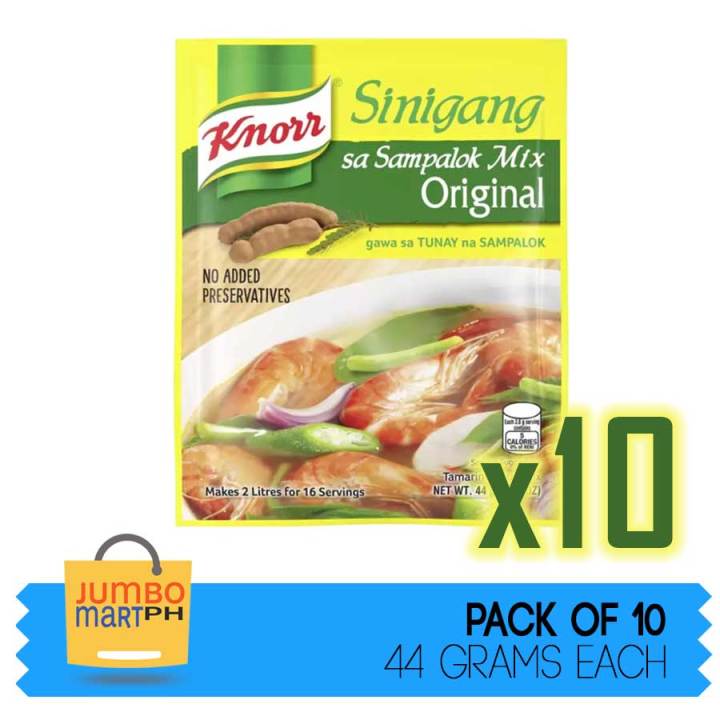 KNORR SINIGANG SA SAMPALOK MIX 44G / SET OF 10 | Lazada PH