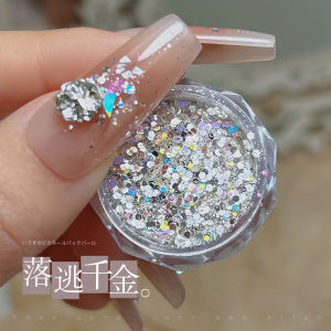 Nail Art Gold Glitter Powder Sequins Shiny High Gloss Glitter Diamond Powder Nail Accessories 拜金女闪粉亮片超闪高光混合贴片碎钻粉美甲饰品 材料包