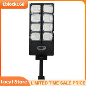 Weatherproof Solar Street Light with Remote and Motion Sensor for Yard and Parking Lot 60W 6000K Cool White IP65