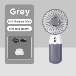 JP- DS18 Portable Handheld Mini Fan Office Desktop Multifunctional 5 Speed Rechargeable Folding Small Electric Fan With a Neck Lanyard
