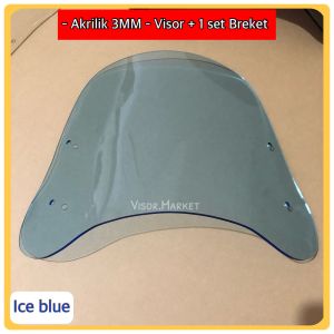 VISOR UNIVERSAL GRATIS BREKET MOTOR SCOOPY BEAT MIO FREE BREKET / WINDSHIELD UNIVERSAL TAMENG PELINDUNG ANGIN DAN DEBU UNIVERSAL / VISOR UNIVERSAL SCOOPY BEAT VARIO MIO PENAHAN ANGIN MOTOR MATIC BAHAN AKRILIK TEBAL