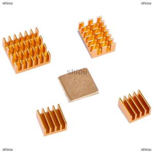 [COD] shiou 5Pcs For Raspberry Pi 2 3 4 3B+ 4B Aluminum Heatsink Radiator Cooler Kit