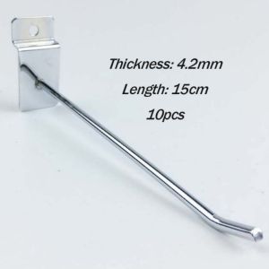 10pcs Slatwall Hook 20cm Slot Dinding Kait Cantolan Hak Ram Hook Slatwall Cantolan Hook