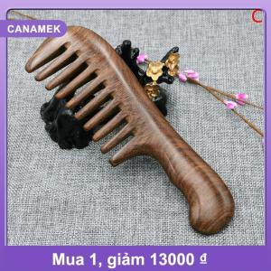 【CANAMEK】 Gỗ đàn hương tự nhiên Tóc Lược chống tĩnh điện bằng gỗ Lược massager dài răng rộng detangle gỗ đàn hương lược chăm sóc tóc hộ gia đình Quà Tặng