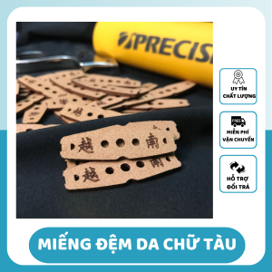 10 Miếng Da Đệm Chữ Tàu Màu Nâu 3 Lỗ Bi 6-7-8