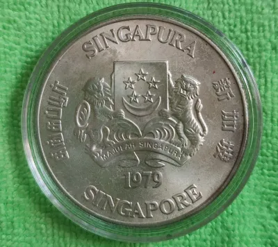 Singapore S$10 Silver Satellite (1978/1979) Nickel (1980) Uncirculated Coins (Coin will be placed in plastic capsule)