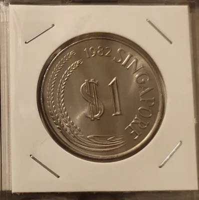 Vintage Singapore $1 Merlion Coins