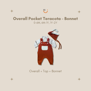MIOUBABY Overall Pocket + Top Turtleneck - Setelan Bayi Usia 0-2 Tahun