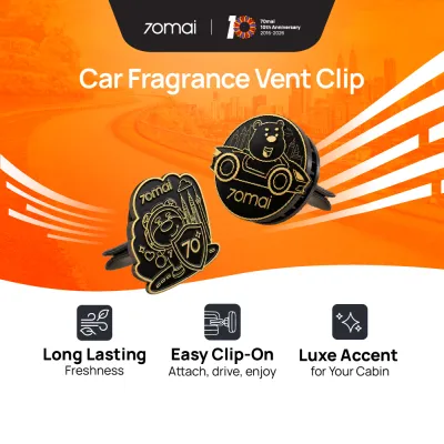 70mai 10th Anniversary Limited Edition Car Perfume | Two Swappable Design | Easy Clip-On | Long-Lasting Freshness