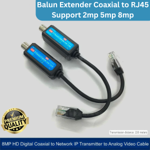 Balun Extender Coaxial to R45 Passive IP Coaxial Support 2mp 3mp 4mp 5mp 8mp