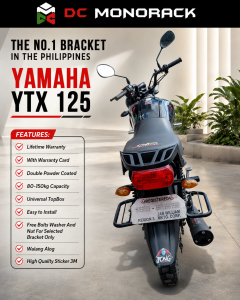YAMAHA YTX 125 TOPBOX BRACKET HEAVY DUTY LIFETIME WARRANTY DOUBLE POWDER COATED PLUG AND PLAY