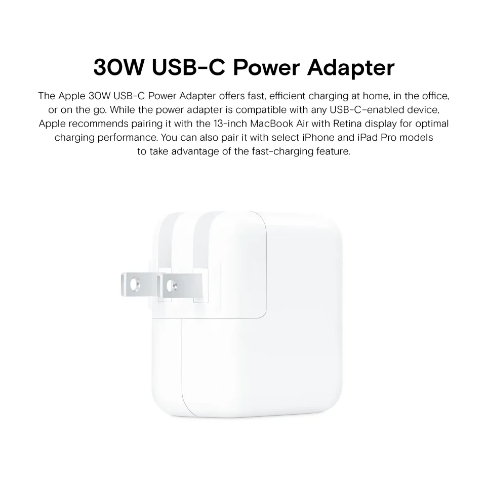 30w Charger Apple Ipad Charger Usb C Apple 30W USB-C Power Adapter