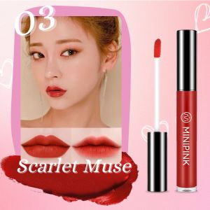MINIPINK Red Velvet Lip Glaze Matte Liquid Lipstick Glamour 6 Colors Moisturizing MP038