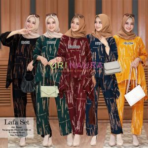 BISA COD - SETELAN WANITA WAKA-WAKA JUMBO MOTIF TIE DYE LAFA/ SATU SET BAJU DAN CELANA/ BAJU SETELAN