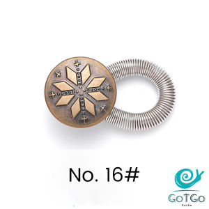 GotGo 3 ชิ้น/แพ็ค ปุ่มขยายเอว ปุ่มขยายเอวกางเกง ปุ่มขยายเอวสปริง กางเกง DIY jeans buttons