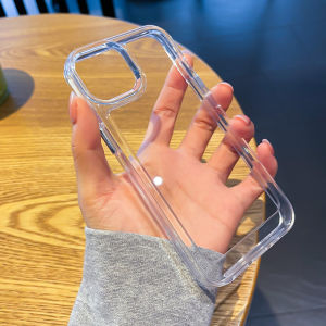 【 Hard Case 】 CrashStar HD Hard Clear Shockproof Phone Case For iPhone 17 16 15 14 13 12 11 Pro Max Air 16e Mini XS XR X 8 7 Plus + SE 2020 Thick Silicone Phone Casing Transparent Phone Cover Shell Top Seller