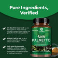 สุขภาพของผู้ชาย Saw Palmetto - สุขภาพทางเดินปัสสาวะ - อาหารเสริมบำรุงต่อมลูกหมาก. 