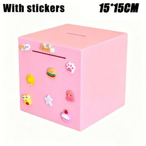 Piggy Bank Stainless Steel Plastic Wooden Savings Money Financial Expert Children Gift