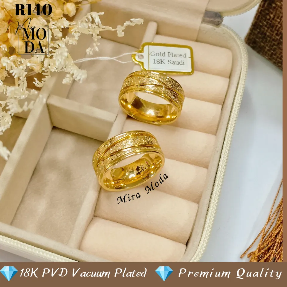 Mens ring 18k hot sale saudi gold