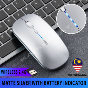 INPHIC Rechargeable Wireless Mouse Battery Indicator 2.4G Receiver Optical Silent Click for PC Laptop