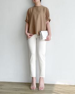 OFEYA - Joa Blouse Top - Atasan Lengan Pendek Wanita - O Neck Blouse