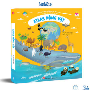 Sách - Atlas động vật - kèm các trang gấp tương tác lật mở khổng lồ - Đinh Tị