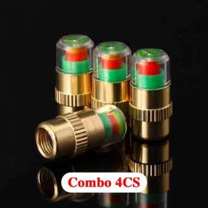 Bộ 4 Van Xe Cảnh Báo Áp Suất Lốp Xe Ô Tô Xe Máy Lõi Đồng Cao Cấp Nắp Van Cảm Biến Báo Áp Suất Lốp...dễ kiểm tra