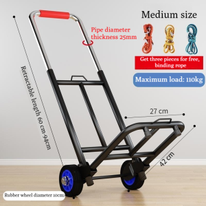 【24 Hour Shipping🚗✔️】Trolley Cart Heavy Duty Multifunction Foldable load 180kg Wheels Shopping Cart Luggage Push Cart Grocery Cart
